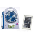 8" mini Solar fan with light ,emergency light fan XTC-1218
